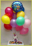 25 adet u�an balon ve k���k ay�c�k